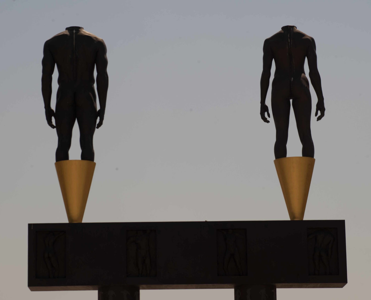 Olympics statues at the LA Coliseum.